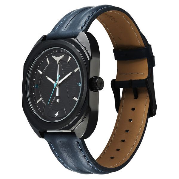 Fastrack Oceanyx 3326NL01 Quartz Analog Watch – Black Dial, Blue Strap - Image 2