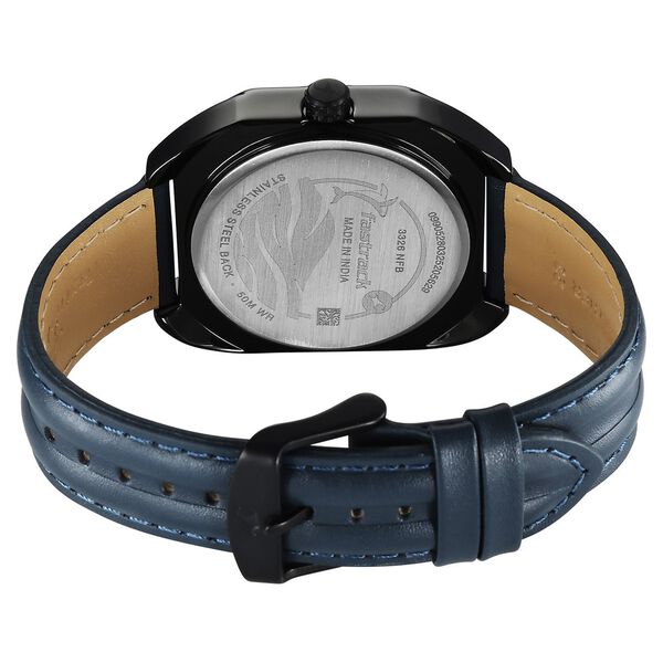 Fastrack Oceanyx 3326NL01 Quartz Analog Watch – Black Dial, Blue Strap - Image 4