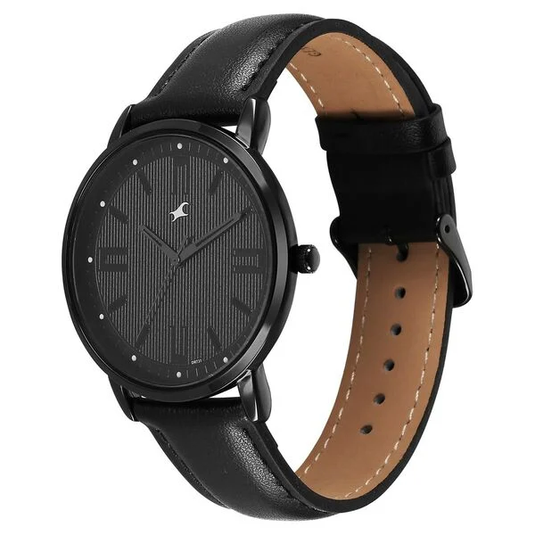 Fastrack Stunners X 38159NL01 Quartz Analog Black Dial Leather Strap Watch - Image 2