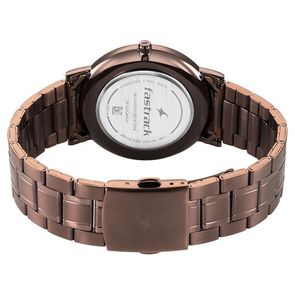 Fastrack Stunners X 38163qm01 Quartz Analog Brown Dial Stainless Steel Strap Watch - Image 4