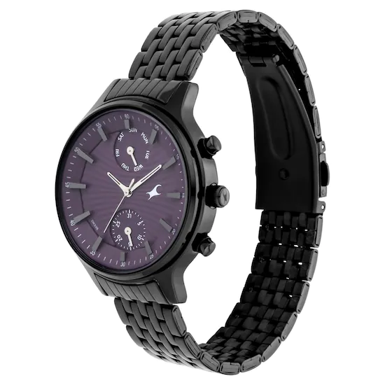 FASTRACK X ANANYA PANDAY - RUFFLES PURPLE DIAL STAINLESS STEEL STRAP WATCH 6208NM01 - Image 2