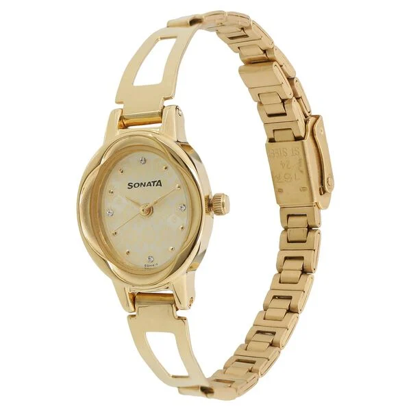 Sonata 8085YM05 Pankh Champagne Dial Women Watch - Image 2