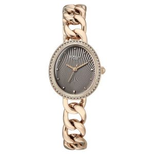 Titan Raga 95429wm01 Grey Dial Rose Gold Metal Strap Watch For Women