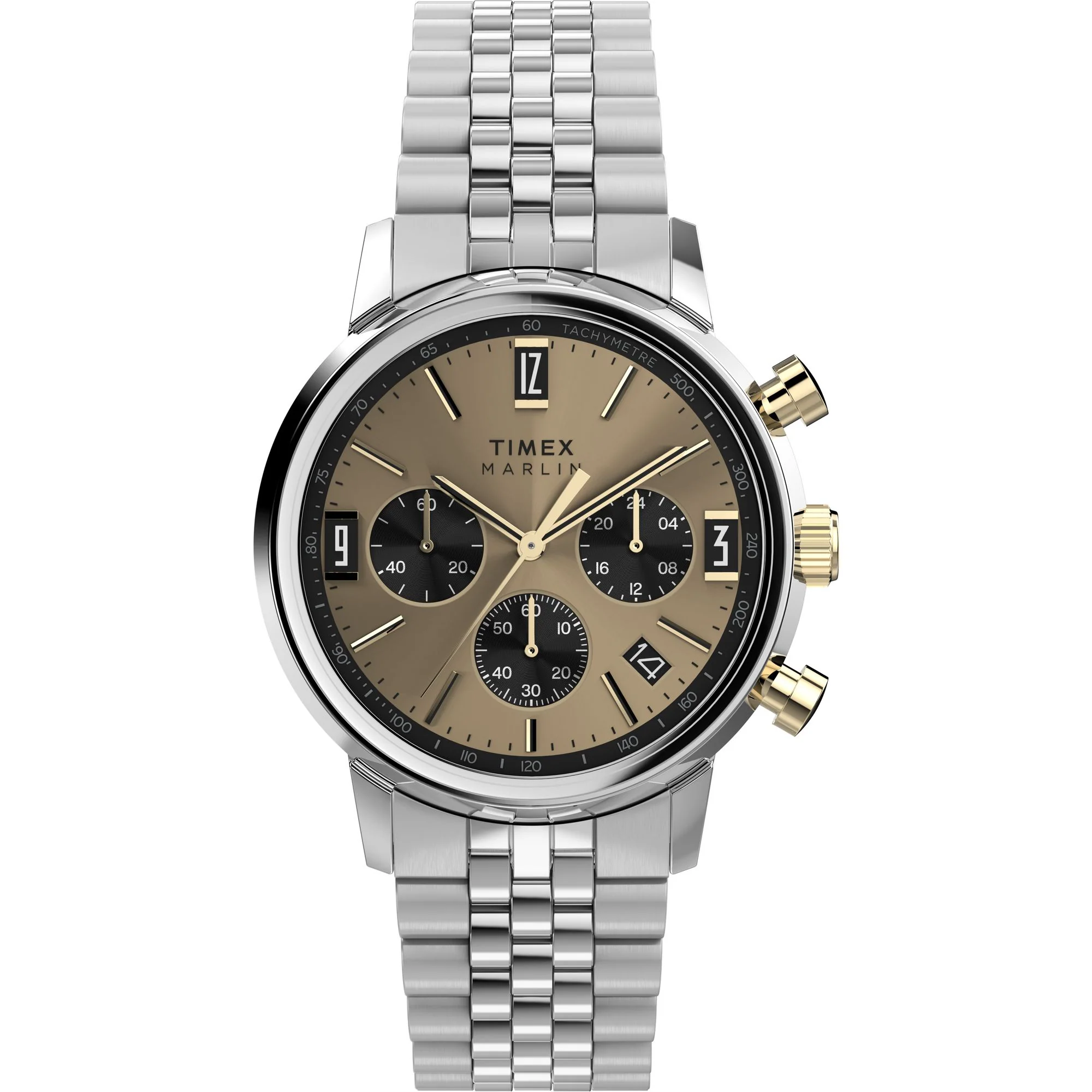 TIMEX Marlin Men 40 MM Champagne Round Dial Analog Watch - TW2W60100UJ - Image 2