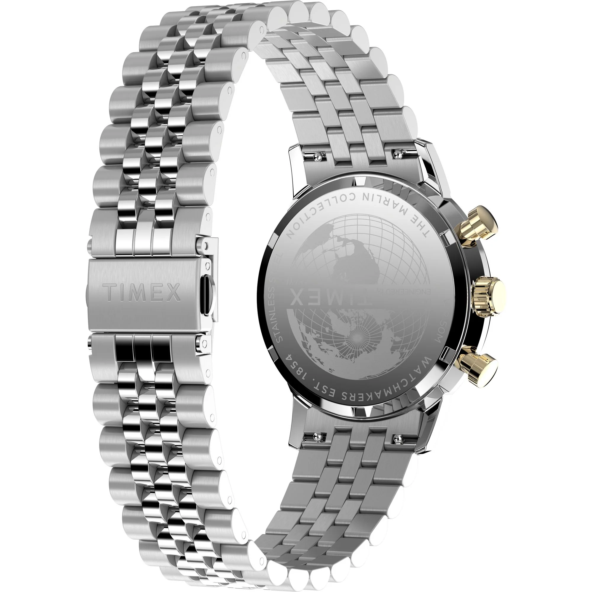 TIMEX Marlin Men 40 MM Champagne Round Dial Analog Watch - TW2W60100UJ - Image 5