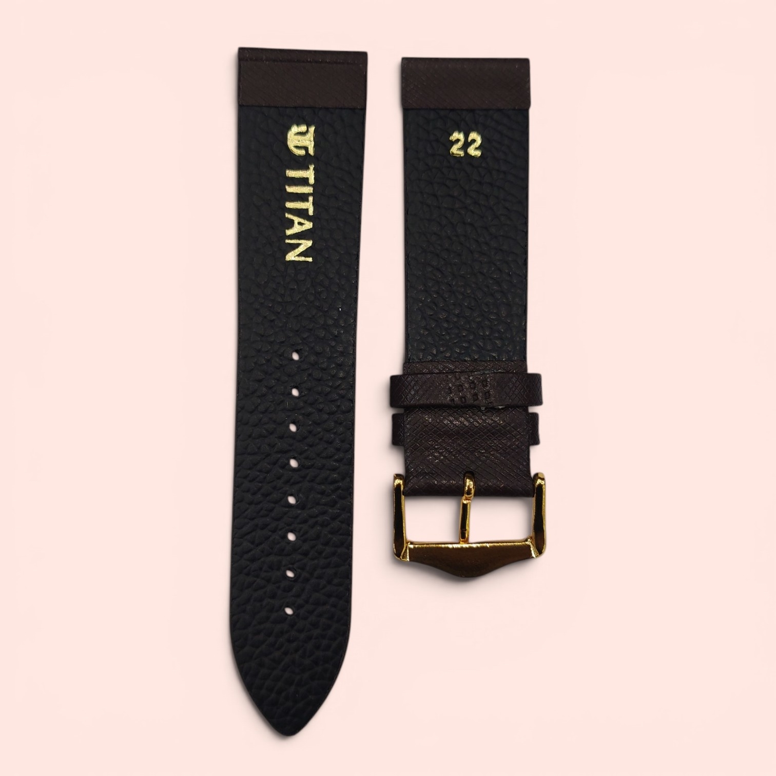 Titan 22mm Safari D Brown leather strap - Image 3