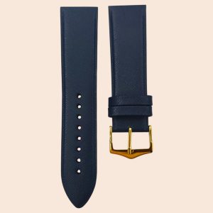 Titan 20mm Safari BLUE leather strap with GP BUCKLE