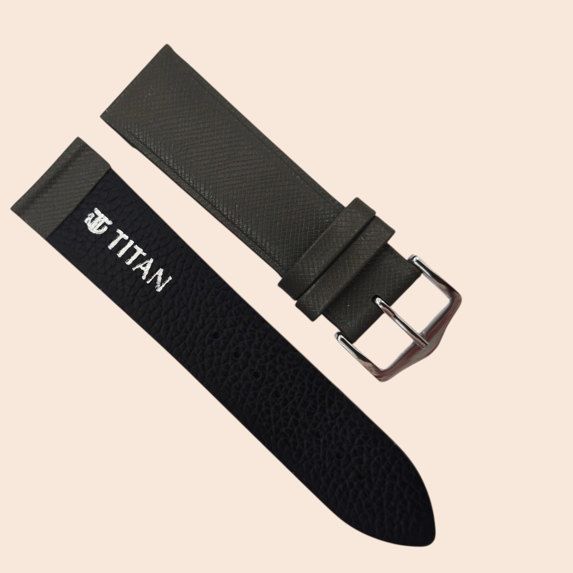 Titan 22mm Safari GREY leather strap - Image 2