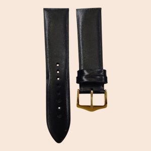 Sonata 22mm Goat Black leather strap